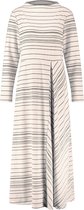 TAIFUN Dames Midi-jurk met borduursel-print Offwhite gemustert-44
