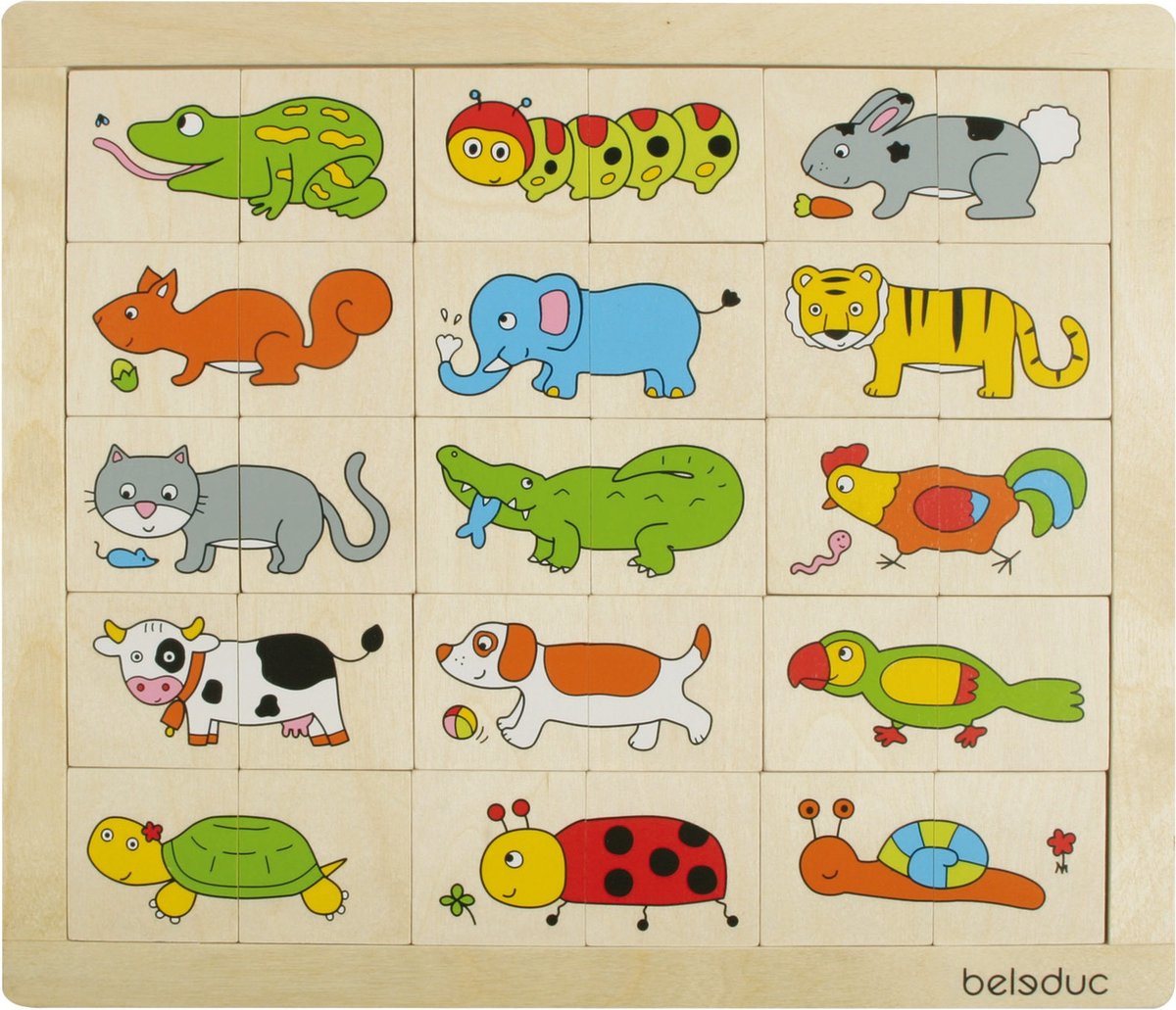 Beleduc Dierenpuzzel Match & Mix 11006
