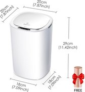 Prullenbakje Badkamer - Prullenbak Met Sensor - 10 Liter - Badkamer - Aanrecht - WC