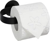 Relaxdays toiletrolhouder zelfklevend - wc-rolhouder rvs - closetrolhouder badkamer zwart