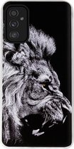 ADEL Siliconen Back Cover Softcase Hoesje Geschikt voor Samsung Galaxy M52 - Leeuw Zwart