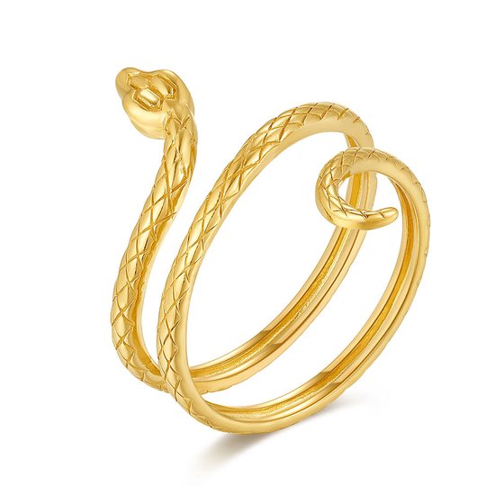 Ring Twice As Nice en argent plaqué or 18 carats, Snake 50
