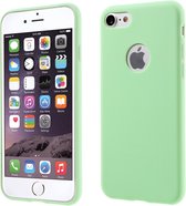 Peachy Effen groen gekleurde silicone hoesje iPhone 7 8 Groene cover Green case
