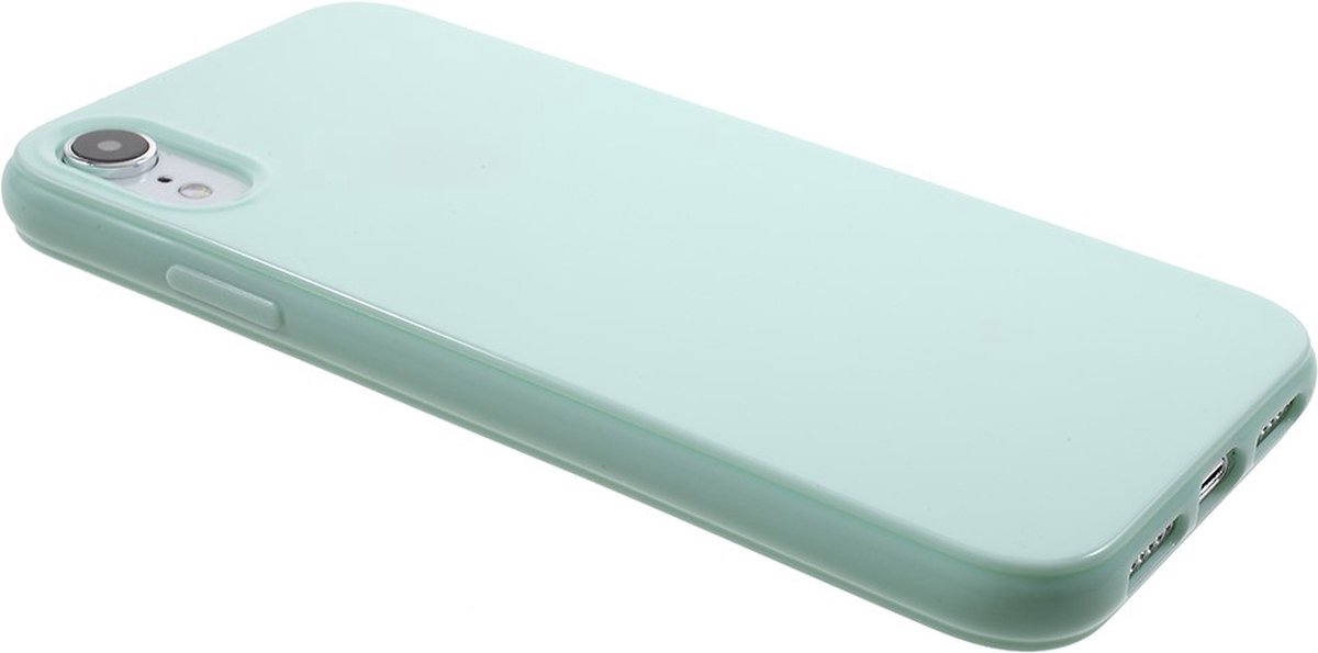 Peachy Flexibel hoesje TPU geschikt voor iPhone XR Case - Glanzend Groen