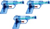 3x Waterpistool/waterpistolen blauw 13 cm