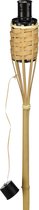 Bamboe gevlochten tuinfakkel 120 cm  - Tuinfakkels/oliefakkels navulbaar - Tuinverlichting/Tuindecoratie