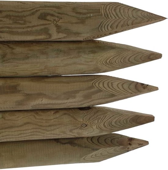 Ronde Palen Hout ge√Ømpregneerd 7x200cm