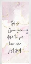 Deursticker Quotes - Studenten - Studeren - Motivatie - Leren - 85x205 cm - Deurposter