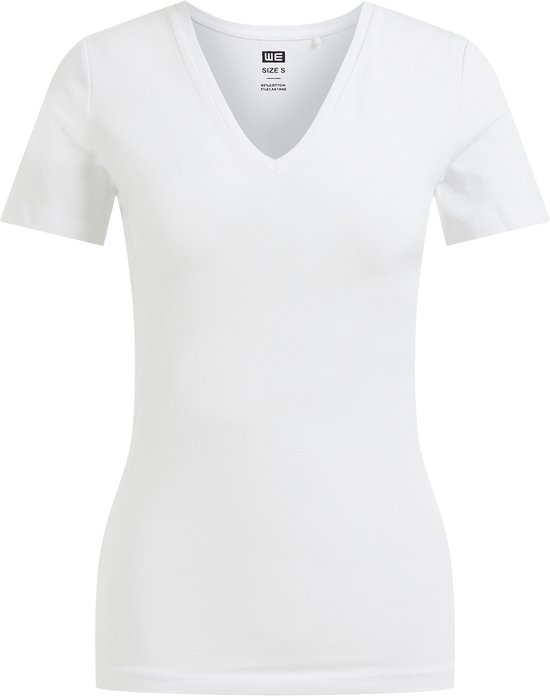 WE Fashion Dames biologisch katoen T-shirt - Maat 3XL