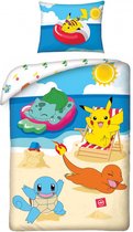 Pokémon Dekbedovertrek Beach - Eenpersoons - 140 x 200 cm - Katoen
