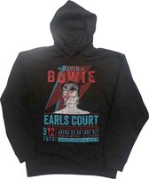 David Bowie Hoodie/trui -L- Earls Court '73 Eco Zwart