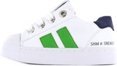 Sneakers | Jongens | white green | Leer | Shoesme | Maat 25