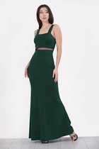 HASVEL-Groen Maxi jurk Dames - Maat S-Galajurk-Avondjurk-HASVEL-Green Maxi Dress Women - Size S-Prom Dress-Evening Dress