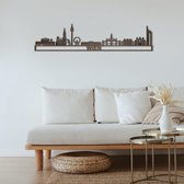 Skyline Wien Notenhout 165 Cm Wanddecoratie Voor Aan De Muur Met Tekst City Shapes