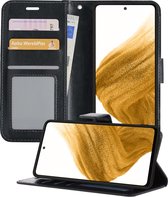 Hoesje Geschikt voor Samsung A53 Hoesje Book Case Hoes Wallet Cover - Hoes Geschikt voor Samsung Galaxy A53 Hoesje Bookcase Hoes - Zwart