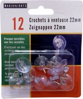 zuignappen 22 mm transparant 12 stuks