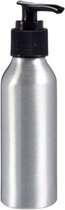 zeepdispenser 100 ml aluminium zilver/zwart