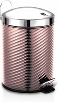 pedaalemmer I-Rose 12 liter 39 cm RVS roze
