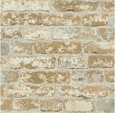 behang Peel and Stick Brick 503 cm vinyl bruin