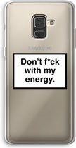 Case Company® - Samsung Galaxy A8 (2018) hoesje - My energy - Soft Cover Telefoonhoesje - Bescherming aan alle Kanten en Schermrand