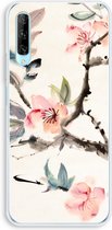 Case Company® - Huawei P Smart Pro hoesje - Japanse bloemen - Soft Cover Telefoonhoesje - Bescherming aan alle Kanten en Schermrand