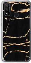 Case Company® - Huawei P Smart (2020) hoesje - Gouden marmer - Soft Cover Telefoonhoesje - Bescherming aan alle Kanten en Schermrand