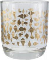 drinkglas Knite 7,8 x 8,8 cm glas transparant/brons