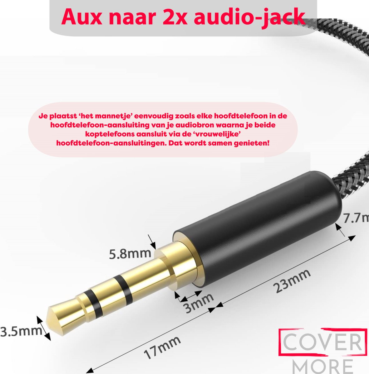 Câble répartiteur Audio Jack en Y - AUX - Manteaux en nylon de haute  qualité - Prise | bol