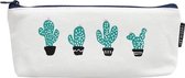 Jumada - Trousse Cactus - Porte-stylo - Enfants - Trousse - Wit/ vert - 1 pièce