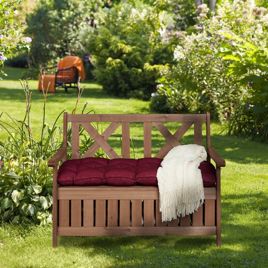 Relaxdays zitbank met opbergruimte - 39,5 x 79,5 x 39,5 cm - met kussen Relaxdays zitbank met opbergruimte - 39,5 x 79,5 x 39,5 cm - met kussen