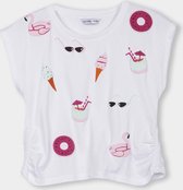 Tiffosi-meisjes-t-shirt-Pardal-kleur: wit, roze-maat 176