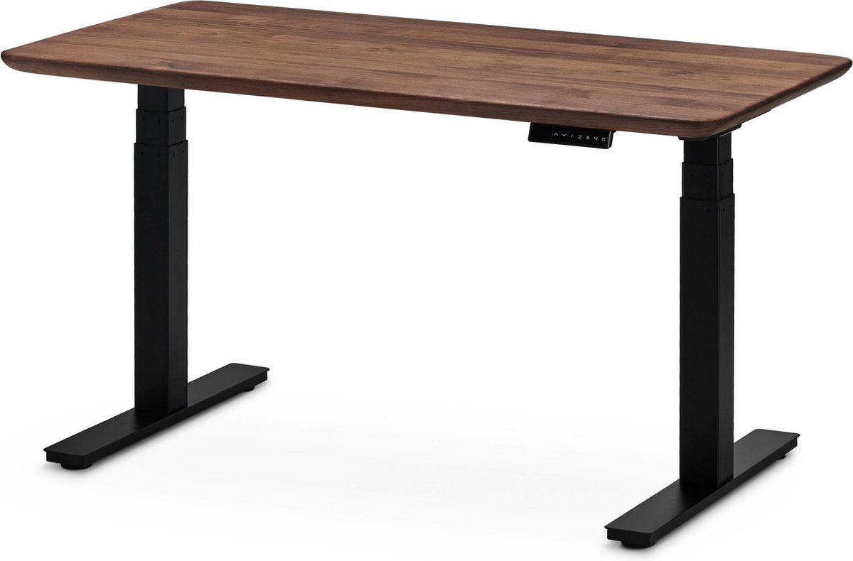 Ergonomisch Zit-Sta Bureau - Verstelbaar Bureau - Walnoot