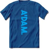 A'Dam Amsterdam T-Shirt | Souvenirs Holland Kleding | Dames / Heren / Unisex Koningsdag shirt | Grappig Nederland Fiets Land Cadeau | - Donker Blauw - L