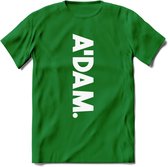 A'Dam Amsterdam T-Shirt | Souvenirs Holland Kleding | Dames / Heren / Unisex Koningsdag shirt | Grappig Nederland Fiets Land Cadeau | - Donker Groen - L