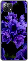 Geschikt voor Xiaomi 11T hoesje - Patroon - Bloemen - Paars - Siliconen Telefoonhoesje