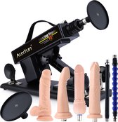 Auxfun® Basic Sexmachine - Pakket Lorenzo Met Dildo’s en Accessoires