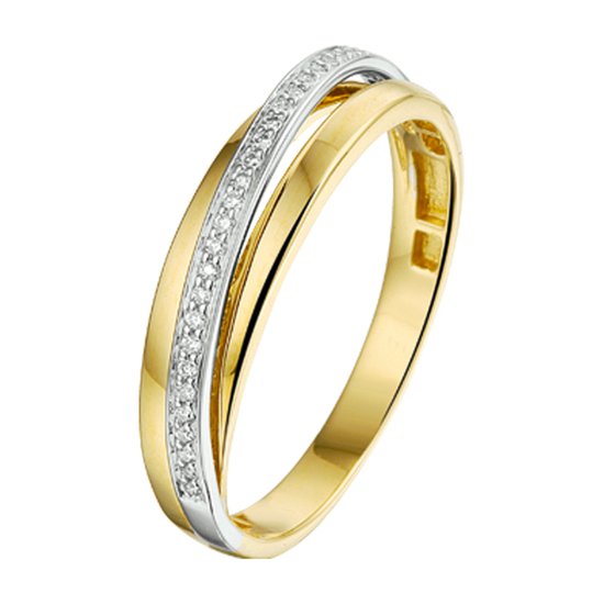 The Jewelry Collection Ring Diamant 0.08 Ct. - Bicolor Goud (14 Krt.)