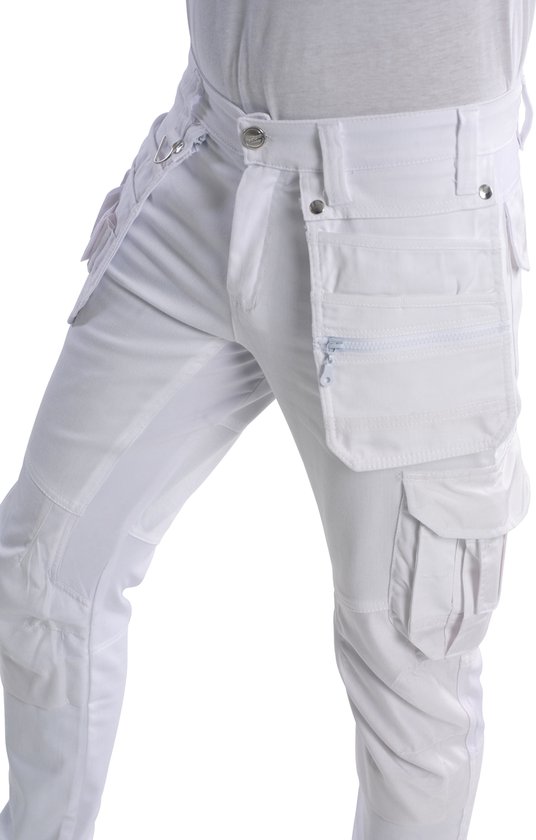 Bitco BTC16W Pantalon de travail de Travail Ultra -Stretch Homme Plâtre et Peinture Finition Water Cordura Poches pour Genouillères Poches à Outils Design Ergonomique Pratique et Confortable