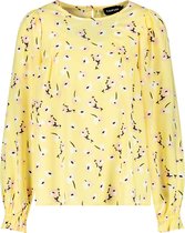 TAIFUN Dames Blouse met ballonmouwen EcoVero Sunflower gemustert-40
