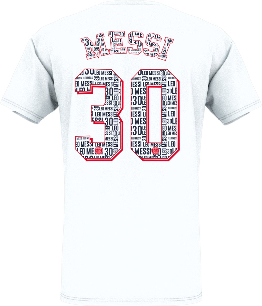 PSG Messi 'Eiffel' t-shirt Wit - Adults