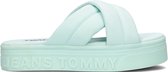 Tommy Jeans Tommy Jeans Flatform Slippers - Dames - Groen - Maat 40