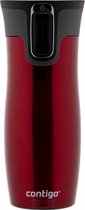 drinkfles West Loop 470 ml RVS bordeaux/zwart