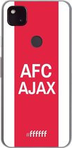 6F hoesje - geschikt voor Google Pixel 4a 5G -  Transparant TPU Case - AFC Ajax - met opdruk #ffffff