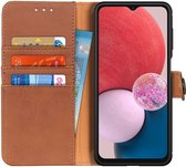 KHAZNEH Samsung Galaxy A13 Hoesje Portemonnee Book Case Bruin