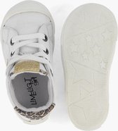 limelight girl Witte leren sneaker panterprint - Maat 22