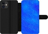 Bookcase Geschikt voor iPhone 11 telefoonhoesje - Blauw - Abstract - Design - Met vakjes - Wallet case met magneetsluiting