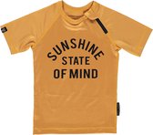 Beach & Bandits - UV-zwemshirt voor kinderen - Sunshine State of Mind - Goudoranje - maat 116-122cm