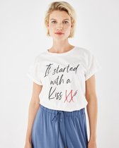 Mexx Oversized Short Sleeve Tee Dames - Off White - Maat M
