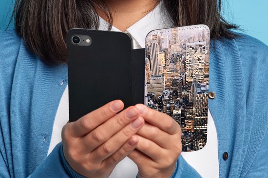 Étui pour téléphone Bookcase iPhone SE 2020 - New York - NYC - Amérique - Avec compartiments - Étui portefeuille avec fermeture magnétique