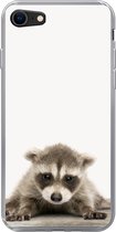 Geschikt voor iPhone SE 2020 hoesje - Wasbeer - Dieren - Kinderen - Jongens - Meisjes - Siliconen Telefoonhoesje